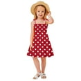 thumbnail image 3 of MEZZALL Robe à Manches Courtes à Imprimés pour Tout-Petites Filles, Robe de Danse pour Fête, Robe d'Été Élégante, Rose Vif, 3-4 Ans, 3 of 3