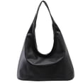 thumbnail image 1 of Bolso de hombro de gran capacidad de cuero PU para mujer, bolso Vintage simple sólido para niña, bolso con forma de bolas de masa con cremallera para mujer seitruly BB5180-00, 1 of 7