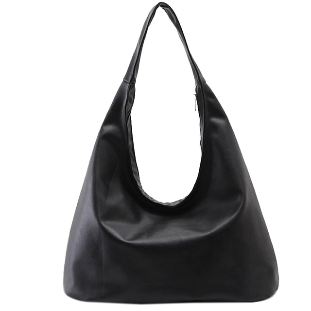 Bolso de hombro de gran capacidad de cuero PU para mujer, bolso Vintage simple sólido para niña, bolso con forma de bolas de masa con cremallera para mujer seitruly BB5180-00