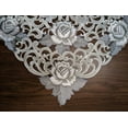 thumbnail image 3 of Doily Boutique Tablecloth or Table Topper Square Embroidered with Cutwork Gray and Silver Roses on Fabric Size 34 x 34 inches, 3 of 3