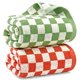 thumbnail image 1 of Paquete de 2 toallas de baño Jacquotha Checkered, 140 x 70 cm, naranja y verde, 1 of 7