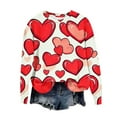 thumbnail image 4 of FDGIU Women's Valentine's Day Sweatshirt - Cute Red Graphic Pullover, Warm & Soft Comfy Holiday Gift, 4 of 5