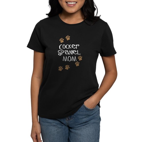 CafePress - Cocker Spaniel Mom T Shirt - Women's Traditional Fit Dark T-Shirt