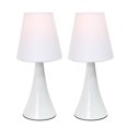 thumbnail image 3 of Mod Lighting and Decor Mini Touch Table Lamp with Tapered Shade - 11.5" - White - Set of 2, 3 of 6