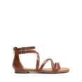 thumbnail image 2 of DREAM PAIRS Women's Dressy Gladiator Summer Cross Strappy Sandals Comfort Flat Casual Beach Fisherman Thong Sandals, 2 of 6