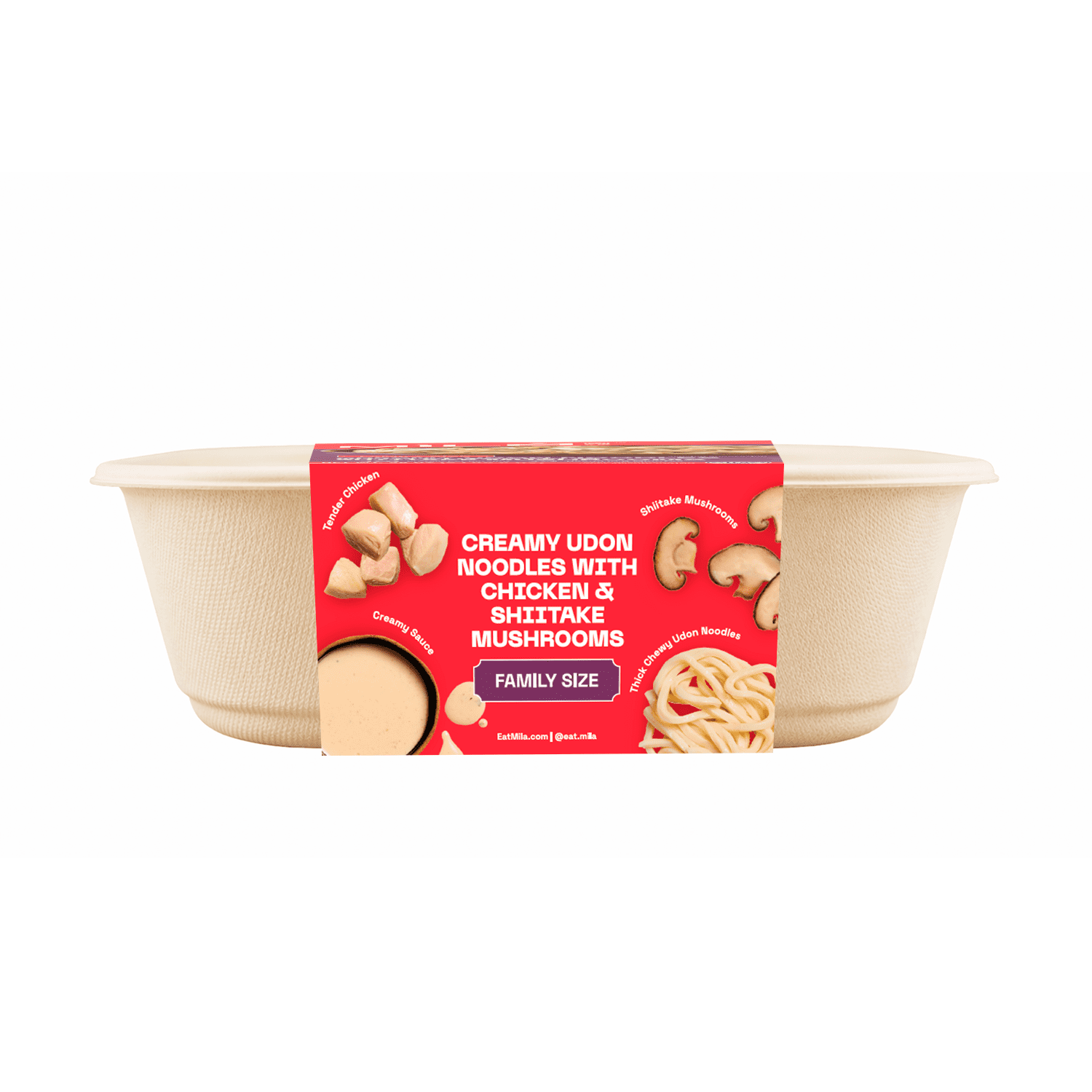 MiLa Creamy Udon Noodles with Chicken & Shiitake Mushrooms, 38 oz