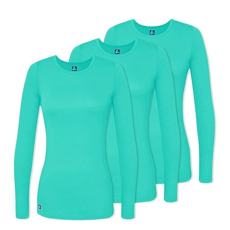 

Adar Underscrubs for Women 3 Pack - Long Sleeve Underscrub Comfort Tee