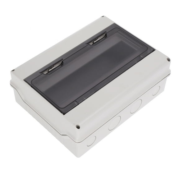 Hemoton Outdoor Weatherproof Electrical Distribution Box Circuit Breaker Box With Din Rail For Home Rv Solar Application Waterproof Power Outlet Panel 12 Circuits