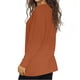 thumbnail image 4 of Xuyuer Women's V-Neck Long Sleeve Slim Drape Hem Solid Color Casual Blouse, Flowy T-Shirt Top for Business Casual, Dinner Dates and Elegant Daily Fashion, 4 of 5