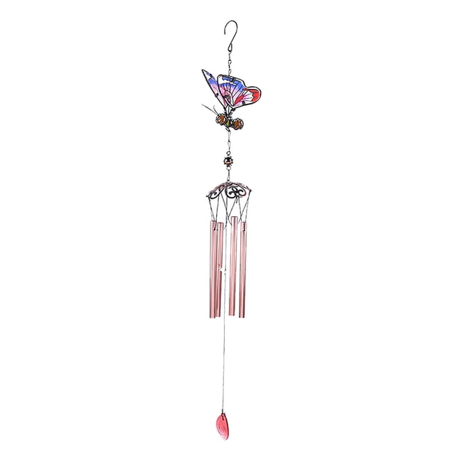 Decoraciones para El Hogar Campanas de Viento XWSHYW Artesanía de Hierro Tridimensionales Pintadas con Vidrio y Metal