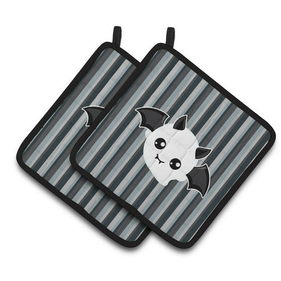 Caroline's Treasures Halloween Ghost Bat Pair of Pot Holders
