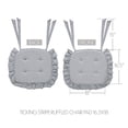 thumbnail image 2 of VHC Brands Chair Pad 16.5x18, Cotton Dining Room, Kitchen Chair Pads, Seat Cushion with Ties, Tucked, Sawyer Mill Blue Collection, Rectangle 16.5x18, Denim Blue, 2 of 4