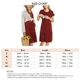 thumbnail image 2 of Women Maternity Nursing Dress Double Sides Openings Short Sleeve Pregnancy Breastfeeding Sleepwear Wine Red XXL, 2 of 2