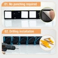 thumbnail image 3 of Hyasfey Wall Mount Fishing Rod Holder Adjustable Heavy Duty Vertical 3 to 19MM Fishing Pole Display Rack Organizer Stand Fishing Accessories, 3 of 7