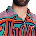 thumbnail image 5 of Thanksgiving Font Men's Short Sleeve Beach Shirts, Casual Poplin Button Down Shirt, Summer Casual Printed Unisex Shirts, 5 of 6