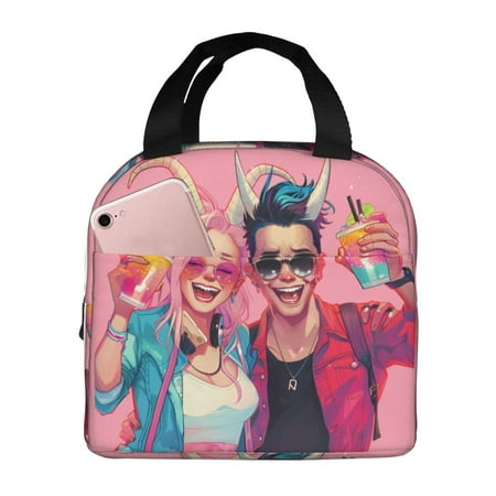 Insulated Lunch Bag for Women Men - Hip Hop People No.111 Leakproof Cooler Lunch Box for Women Men  Lunch Tote Bags for Work School Picnic Travel