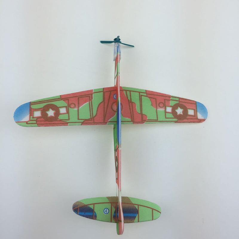 Throw Plane Toy,5Pcs DIY Hand Throw Flying Glider Foam Aeroplane Planes Model Children Toy Gift 
