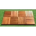 thumbnail image 2 of 6 Slat Acacia Interlocking Deck Tile Set of 10 Tiles, 2 of 3