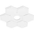 thumbnail image 2 of 38"OD x 7"ID x 13 1/4"C x 1"P Daisy Architectural Grade PVC Contemporary Ceiling Medallion, 2 of 11