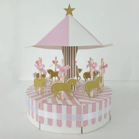 Ribbon Wedding Favor Decor - KABOER Carousel Candy Boxes Set Wedding Favor Ribbon Gift Box Baby Shower Party Decor