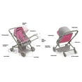 thumbnail image 4 of Voyage Twin Carriage Doll Stroller - Gray/Pink, 4 of 12