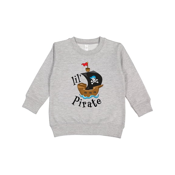Inktastic Lil' Pirate Pirate Ship, Blue Bandana Toddler Sweatshirt