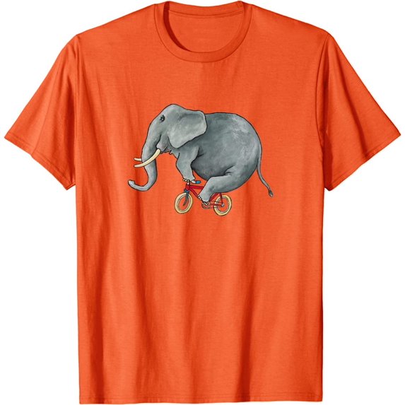 Bicycle Riding Cute Elephant Bike Rider Elephant Lover T-Shirt