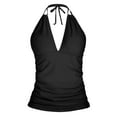 thumbnail image 3 of KONDYS Women Tankini Tops No Bottom V Neck Swim Tops Bathing Suit Tops Beachwear Swimwear Classic, 3 of 4