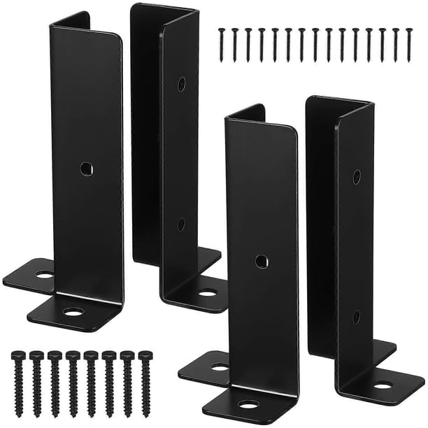 Post Bracket Small 4pcs Post Base Brackets Deck Post Support Brackets Fence Post Base ...