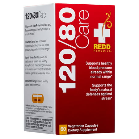 Redd Remedies - 120/80 Care - Natural Support Blood Pressure - 60