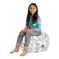 thumbnail image 2 of Posh Creations Bean Bag Stuffable Cover - Toy Organizer, Soft Cover, Kids, 2.25 ft, Canvas Coloring Fabric Creatures, 2 of 3