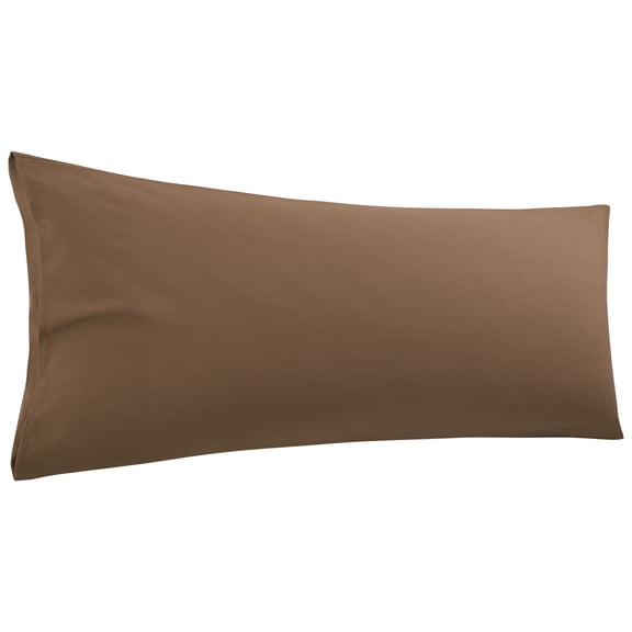 REGALWOVEN Body Pillowcase Soft 1800 Series Microfiber Long Pillow Cover with Envelope Closure, Brown 20" x 72"