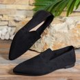thumbnail image 6 of Miluxas Women's Woven Pointy Fashion Cutouts Breathable Knit Flat Shoes Black 5.5(36), 6 of 8