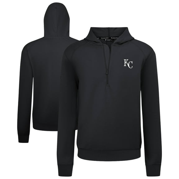 Men's Levelwear  Black Kansas City Royals Technic Insignia Quarter-Zip Hoodie