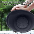 thumbnail image 5 of Imitation Ceramic Plastic Plant Pot with Matching Saucer, Thickened Conical Flower Planter with Drainage Hole for Indoor Outdoor Garden Decor Black, 5 of 6