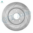 thumbnail image 3 of Set of 4 Front 330mm-Rear 328mm Drilled Slotted Brake Disc Rotors For 2012-2016 Chrysler Town & Country, 3 of 9