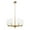 Alturas Gold, variant on Hunter - Nolita 6-light Brushed Nickel, Large Chandelier, Dimmable, Modern Style, Candle Shaped, for Bedrooms, Dining, Living Rooms - 19875