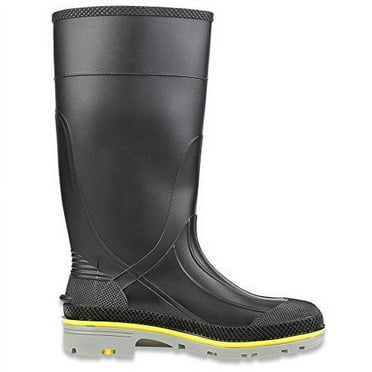 Servus XTP 15" PVC Chemical-Resistant Steel Toe Men's Work Boots, Black, Yellow & Gray, 11
