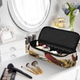 thumbnail image 6 of Hair Tools Travel Bag Heat-Resistant Curling Iron Organizer Bag with Detachable Heatproof Mat Travel Storage Case Red Bird Sitting on Sunflower, 6 of 8