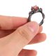thumbnail image 5 of unbranded Anillo Estilo Gótico Con Piedra De Circonia Roja Y Retro En Negro Para Eventos Y Uso Diario, 5 of 8