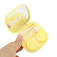 thumbnail image 4 of Unique Bargains 1 Set Contact Lens Case Simple Square Lens Storage Case Yellow, 4 of 5
