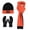 Orange, variant on Fsgntruao Winter Hat Scarf Gloves Set for Men Knit Thermal Fleece Lined Beanie, Warm Long Scarves, Touchscreen Gloves for Cold Weather Orange,Free Size