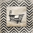 thumbnail image 3 of Grey, Jace 20x20 Black Modern Framed Museum Art Print Titled - Black White Geo Bath, 3 of 5
