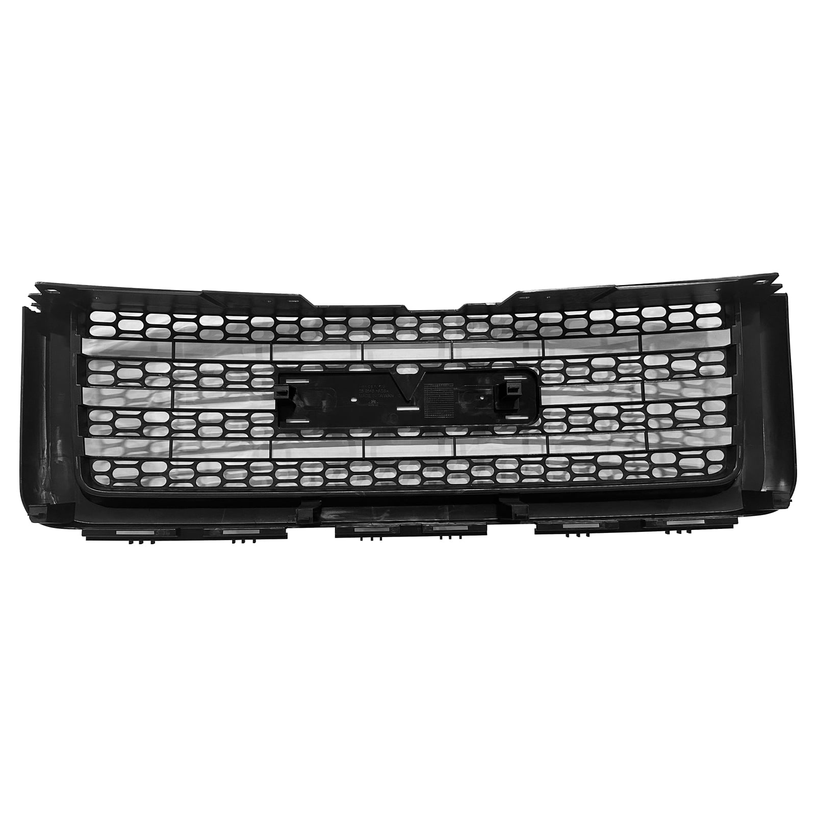 Ikon Motorsports Front Bumper Hood Upper Grille Grill Replacement For 2007-2013 GMC Sierra 1500, 11-13 HD Denali Style Matte Black ABS Plastic