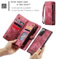 thumbnail image 2 of For Samsung Galaxy Note 20 Wallet Case,Multi-Functional Retro Leather Purse Flip Cover Zipper Wallet Case with Removable Card Slots Pocket & Detachable Wrist Strap Magnetic Phone Case, Red, 2 of 9
