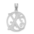 thumbnail image 3 of Sterling Silver Rhodium-plated Fancy Script Letter X Initial Pendant QC8999X, 3 of 4