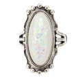 thumbnail image 4 of Anillo de piedras preciosas de imitación para mujer, aleación de moda, Retro, brillante, anillo con purpurina, regalo de vacaciones, accesorio de joyería, 4 of 5