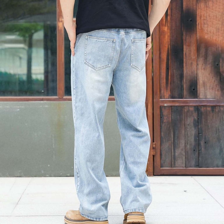 DPTALR Men's Straight Leg Jeans，Stretch Bootcut Denim Pants