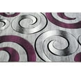 thumbnail image 4 of Handcraft Rugs-Swirls/Circles/Spiral Modern Contemporary abstrac tHand Carved Area Rug-Silver/Purple/Gray/Black, 4 of 9