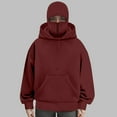 thumbnail image 3 of Unisex women's pullover hooded casual double-hooded long-sleeved warm hooded sweatshirt, 3 of 9